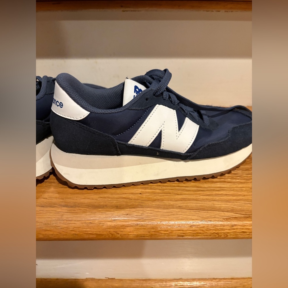 New Balance Dark Blue and White Sneakers